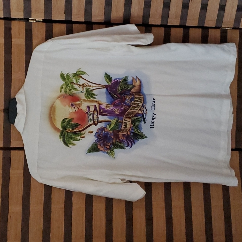 Tommy Bahama rayon screen printed top